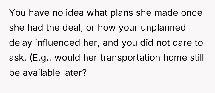 You have no idea what plans she made once she...
