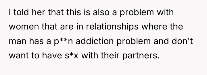 I told her that this is also a problem with...