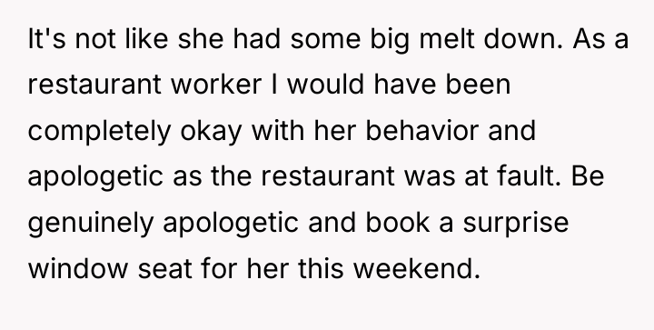 It's not like she had some big melt down. As...
