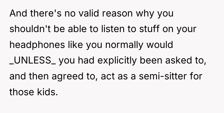 And there's no valid reason why you shouldn't be able...