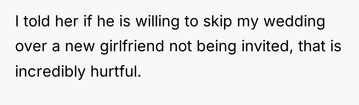 I told her if he is willing to skip my...