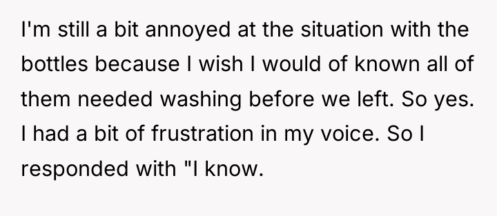 I'm still a bit annoyed at the situation with the...
