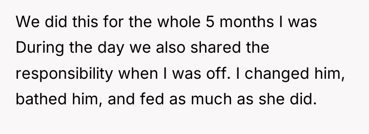 We did this for the whole 5 months I was...