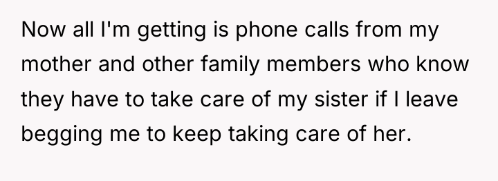 Now all I'm getting is phone calls from my mother...