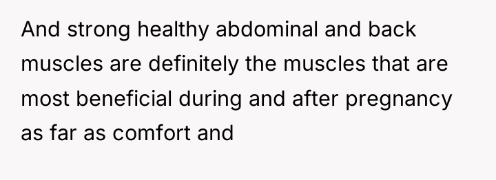 And strong healthy abdominal and back muscles are definitely the...