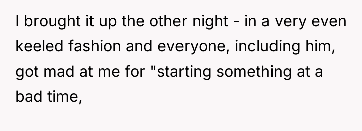 I brought it up the other night - in a...