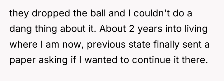 they dropped the ball and I couldn't do a dang...