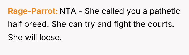 Rage-Parrot NTA - She called you a pathetic half breed....