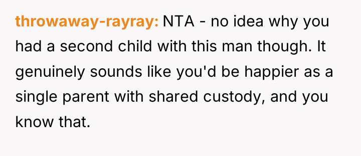 throwaway-rayray NTA - no idea why you had a second...