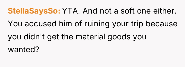 StellaSaysSo YTA. And not a soft one either. You accused...