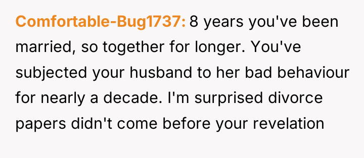 Comfortable-Bug1737 8 years you've been married, so together for longer....