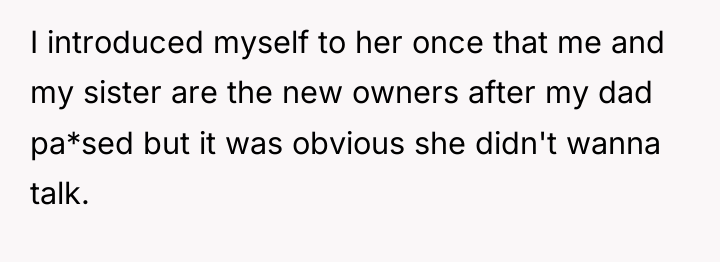 I introduced myself to her once that me and my...