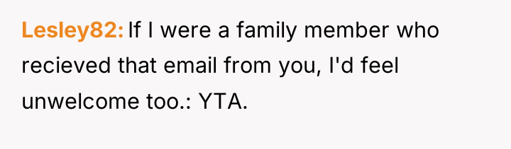 Lesley82 If I were a family member who recieved that...