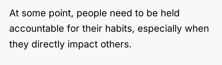 At some point, people need to be held accountable for...