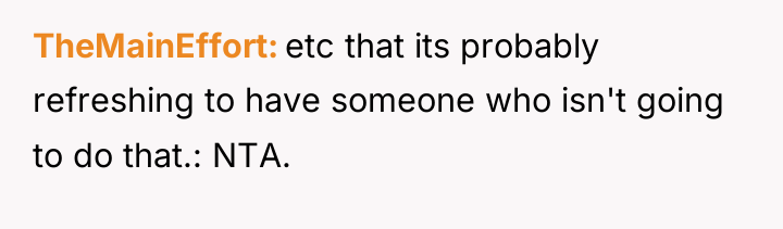 TheMainEffort etc that its probably refreshing to have someone who...