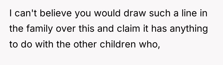 I can't believe you would draw such a line in...