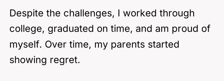 Despite the challenges, I worked through college, graduated on time,...