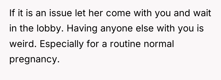 If it is an issue let her come with you...