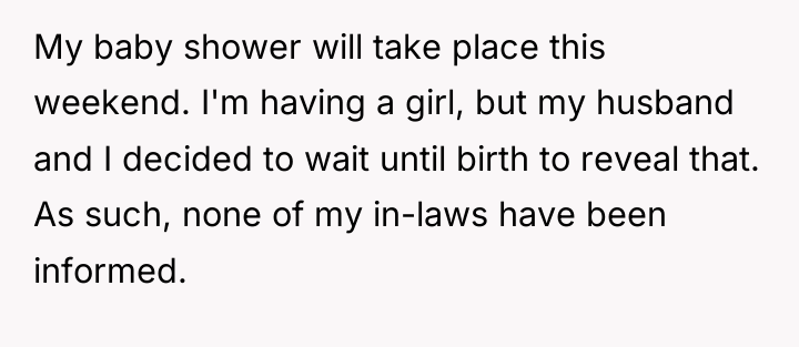 My baby shower will take place this weekend. I'm having...