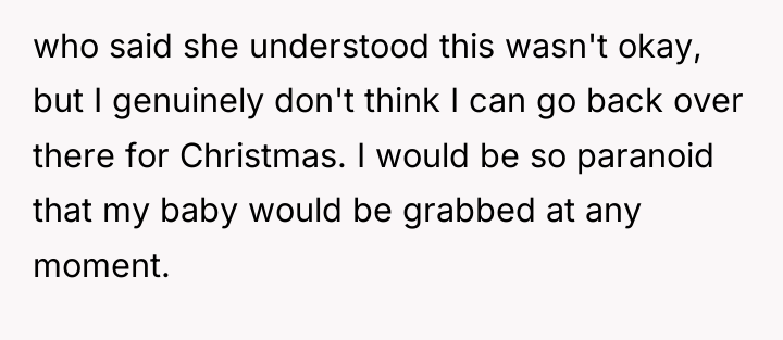 who said she understood this wasn't okay, but I genuinely...