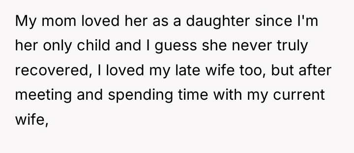 My mom loved her as a daughter since I'm her...
