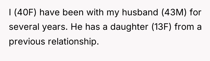 I (40F) have been with my husband (43M) for several...