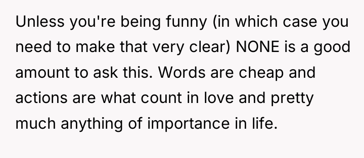 Unless you're being funny (in which case you need to...