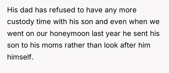 His dad has refused to have any more custody time...