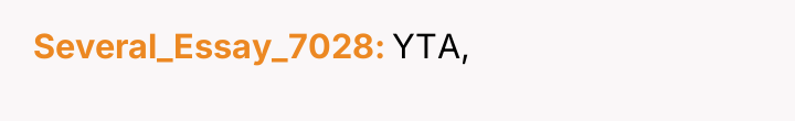 Several_Essay_7028 YTA,