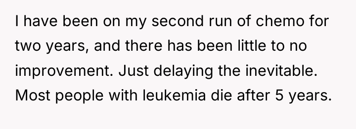 I have been on my second run of chemo for...