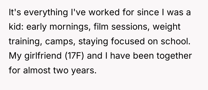 It's everything I've worked for since I was a kid:...
