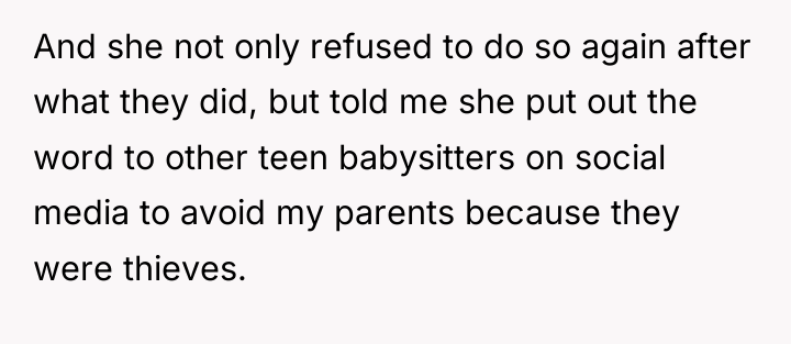 And she not only refused to do so again after...
