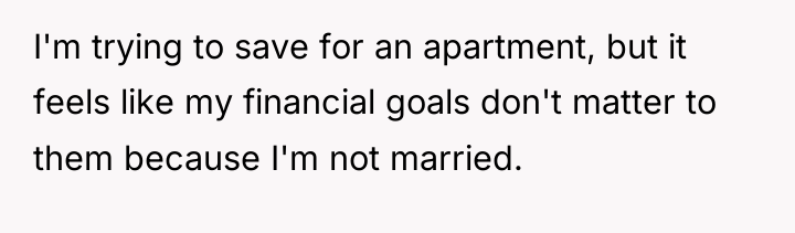 I'm trying to save for an apartment, but it feels...