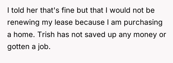 I told her that's fine but that I would not...