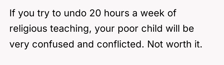 If you try to undo 20 hours a week of...