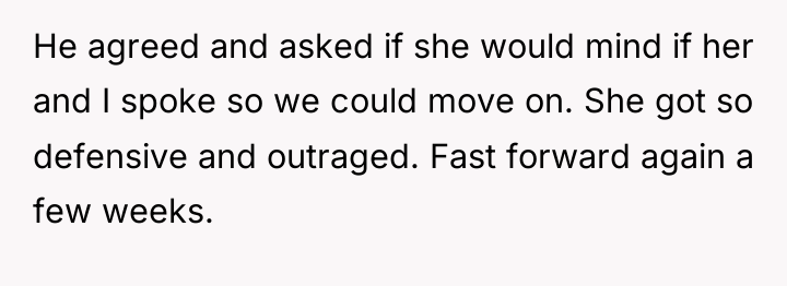 He agreed and asked if she would mind if her...