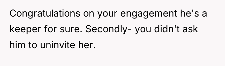 Congratulations on your engagement he's a keeper for sure. Secondly-...