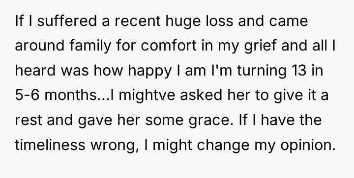 If I suffered a recent huge loss and came around...