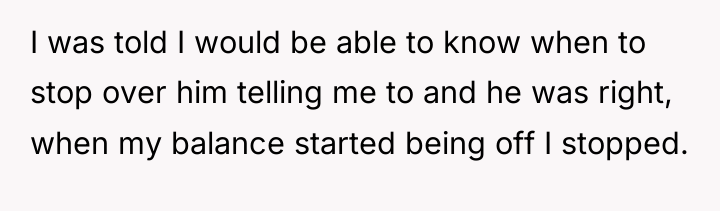 I was told I would be able to know when...