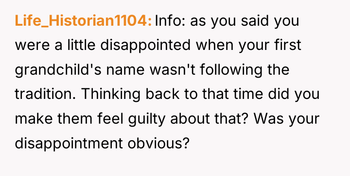 Life_Historian1104 Info: as you said you were a little disappointed...