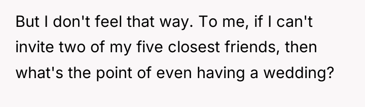 But I don't feel that way. To me, if I...