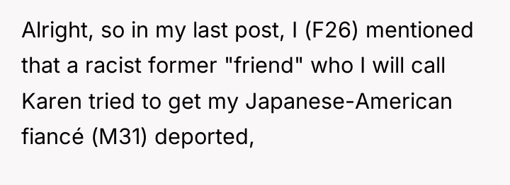 Alright, so in my last post, I (F26) mentioned that...
