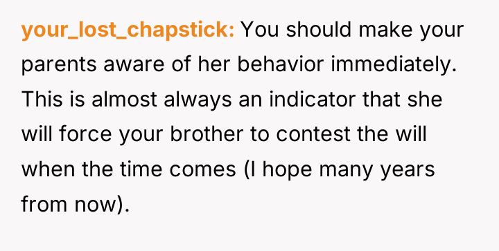 your_lost_chapstick You should make your parents aware of her behavior...
