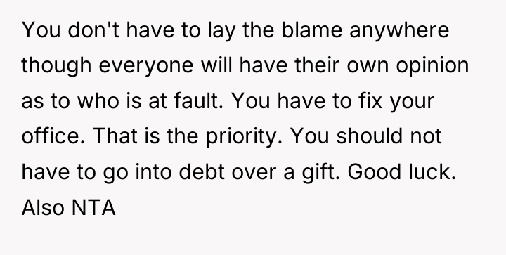 You don't have to lay the blame anywhere though everyone...