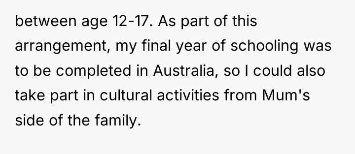 between age 12-17. As part of this arrangement, my final...