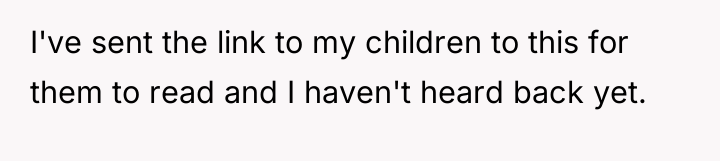 I've sent the link to my children to this for...