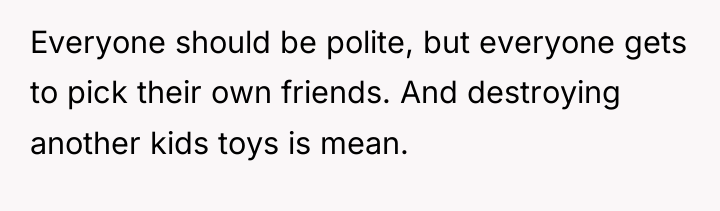 Everyone should be polite, but everyone gets to pick their...