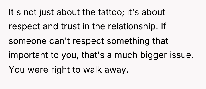 It's not just about the tattoo; it's about respect and...