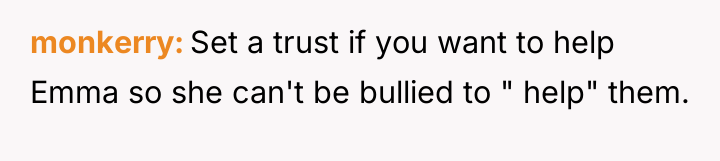 monkerry Set a trust if you want to help Emma...