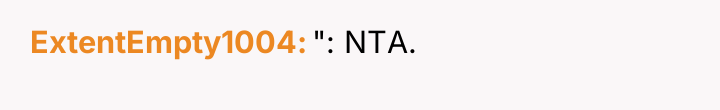 ExtentEmpty1004 ": NTA.